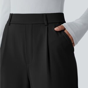 HALARA Black High-Waisted Flared Trousers